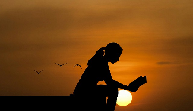 Leyendo al atardecer